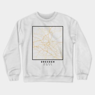 DRESDEN GERMANY CITY STREET MAP ART Crewneck Sweatshirt